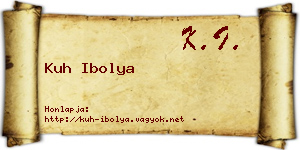 Kuh Ibolya névjegykártya
